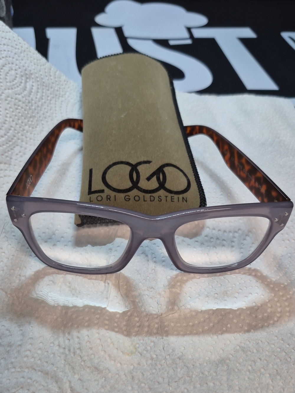 LG Lori Goldstein Lavender Front Tortoiseshell Temple Women’s Glasses